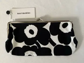 새상품 마리메꼬 가로형 가마구치 파우치 우니코 블랙