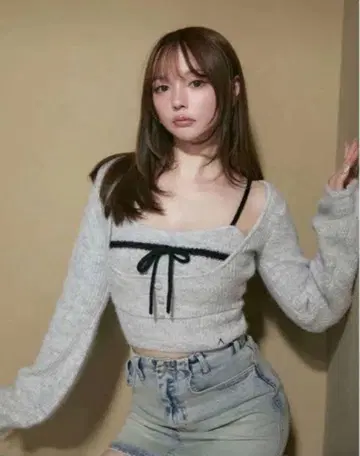 andmary Natalie ribbon set gray