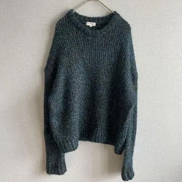매킨토시 필로소피 니트 스웨터 그린 블루 반짝이 38