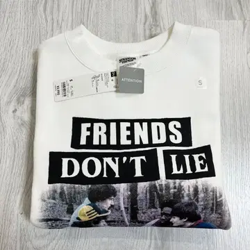 [ 새상품 ] GU 기묘한 이야기 맨투맨 S사이즈 미지의 세계 지유