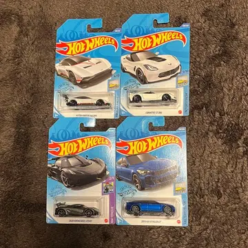 핫휠 4대 세트 미니카