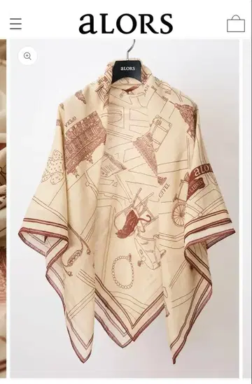 [택 포함 새상품] aLORS 스카프 아이보리