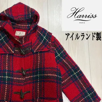 HARRISS 아일랜드제 더플 니트 스웨터 타탄 체크