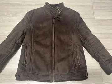 Raditage 페이크 무스탕 자켓 브라운