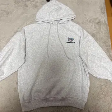 엔젤 블루 후드티 후드 부착 화이트 후드티 속기모