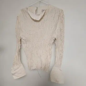 sand Beige 주름 가공 긴팔 셔츠