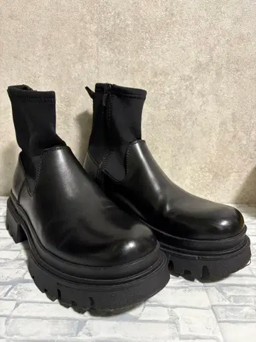 통굽 자라 ZARA 사이드 지퍼 사이드 고어 부츠