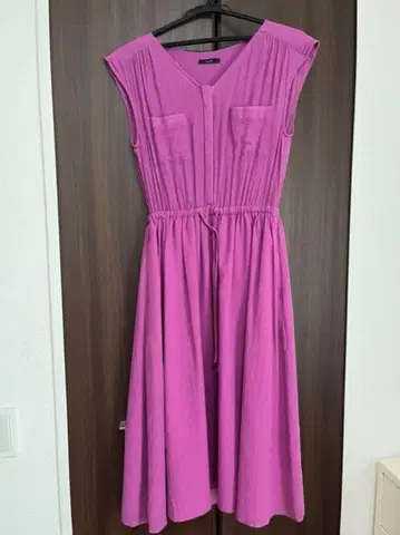 최종 가격 인하 허리 마크 프렌치 슬리브 원피스