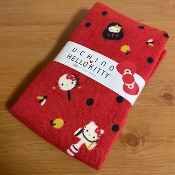 UCHINO 헬로키티 타월 빨간색