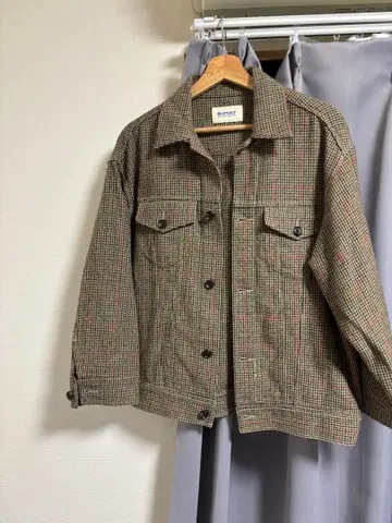 BEAMS BOY 트위드 트래커 자켓