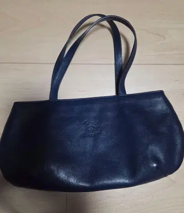 IL BISONTE 네이비 가죽 핸드백
