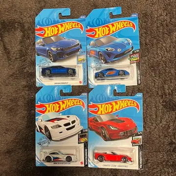 핫휠 미니카 4대 세트