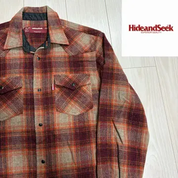 Hide and Seek 옴브레 체크 플란넬 셔츠 하이드앤시크