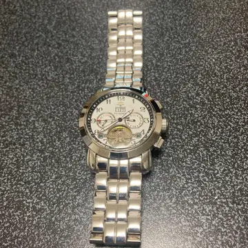 자동 와인딩 시계 투르비옹 실버