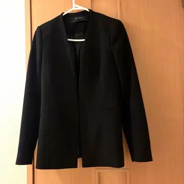 ZARA BASIC 블랙 노카라 자켓 EUR S
