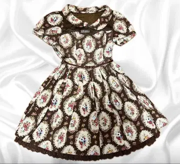 [ 미사용 새상품 ] LIZLISA 꽃무늬 원피스 브라운