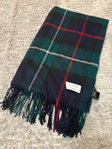 GREEN RABEL 캐시미어 100% 타탄 체크 머플러
