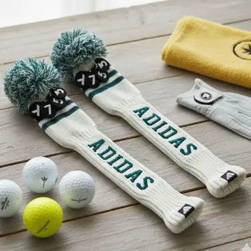 택 포함 새상품 아디다스 니트 골프헤드커버 FW & UT 겸용 2세트