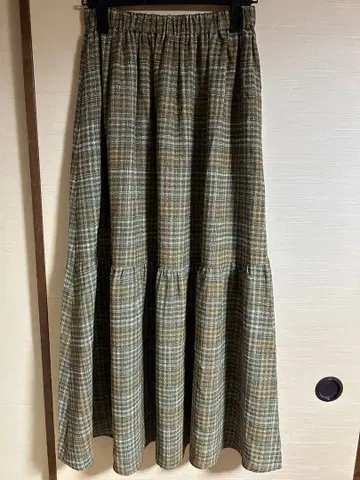 Lois Crayon 체크 무늬 롱 스커트 [새상품]