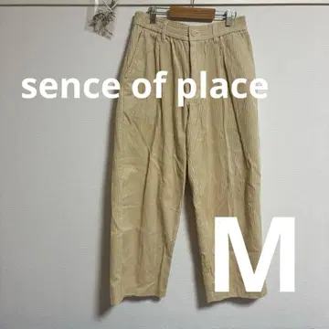 코듀로이 와이드 팬츠 M SENSE OF PLACE byUR White