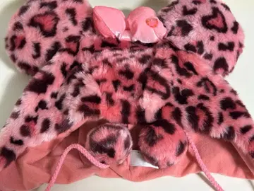 레오파드 무늬 팬 캡 디즈니 핑크