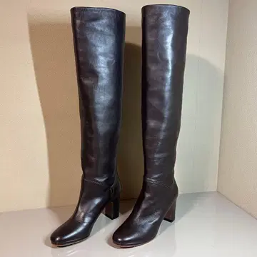 [미사용에 가까움] L'AUTRE CHOSE 니하이 부츠 롱 부츠 가죽