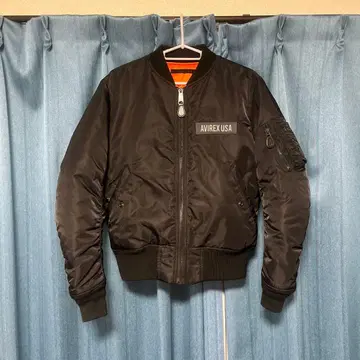 AVIREX USA MA-1 플라이트 자켓 블랙