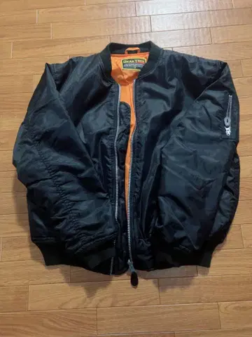 GEAR TREK MA-1 자켓 M 블랙/오렌지 리버서블