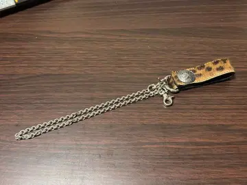 roar 가죽 레오파드 지갑 체인