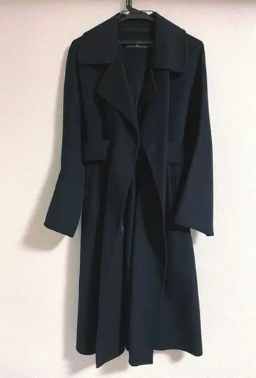 유니클로 +J 롱 코트 벨트 포함 블랙 S