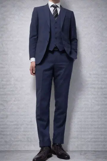 [ 당일 발송 ] ORIHICA 남성용 네이비 3피스 수트 새상품급