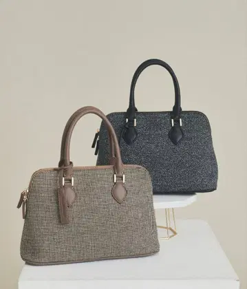 트위드 미니 보스턴 백