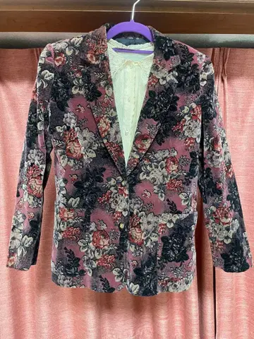 레트로 꽃무늬 테일러드 자켓