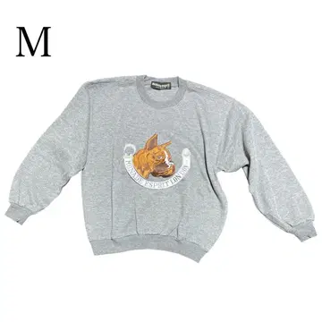 MONADE ESPRIT LONDON 개 (복서) 자수 맨투맨 M