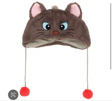 고양이 캐릭터 플리스 모자