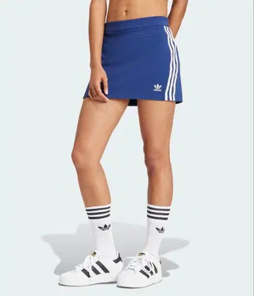 아디다스 프리미엄 오리지널스 크레이프 스커트 XL 블루