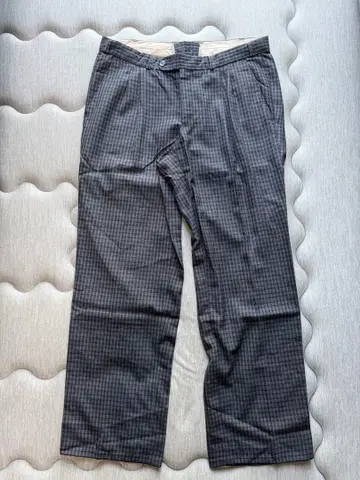 [ check ] Wide Straight Check Slacks