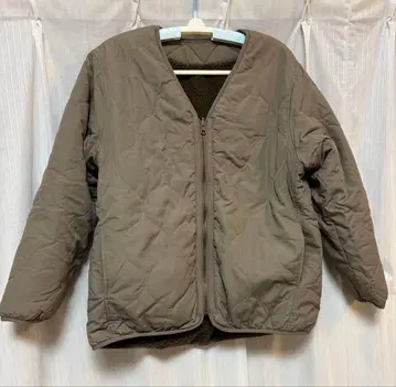 브라운 퀼팅 리버서블 자켓 여성용