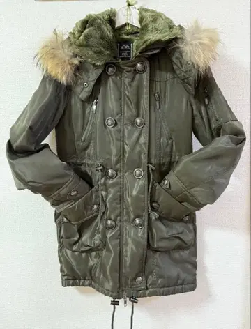 y2k 세실 퍼 모즈 코트 00s 헤이세이 갸루 goa 밀리터리