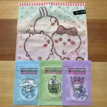 치이카와 타월 손수건 & 산리오 시트 마스크