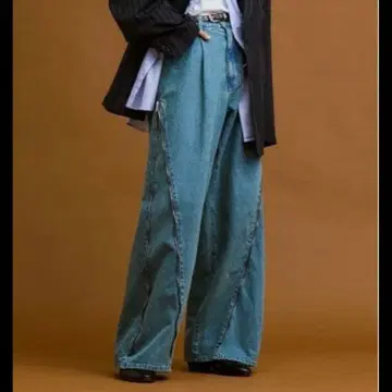 soerte 3WAY 사이드 지퍼 배기 데님 팬츠 0 사이즈