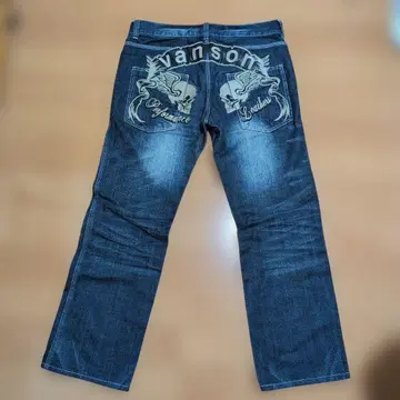 vanson 스컬 자수 스트레이트 데님 34사이즈