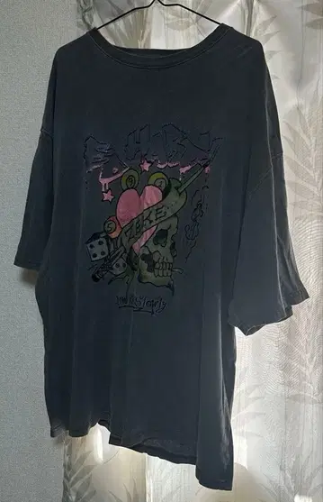 Ed Hardy 다크 그레이 티셔츠 L
