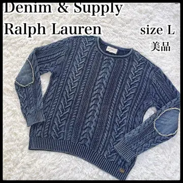 데님 앤 서플라이 랄프 로렌 케이블 니트 남성용 L 새상품급 스웨터