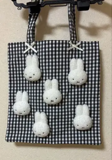 메리제니 깅엄 복슬복슬 miffy 토트