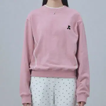 rest&recreation 레이어드 스웨트셔츠 핑크