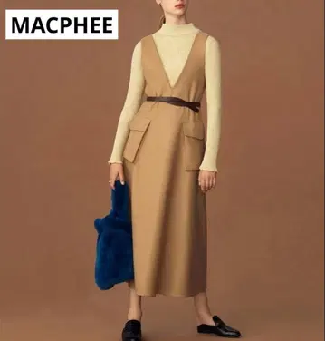 MACPHEE (마카피) 울 캐시미어 오버롤 스커트 투모로우랜드