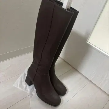 ORiental TRaffic 스퀘어토 힐 롱 부츠 브라운 M 사이즈