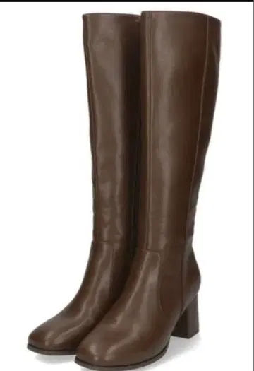 ORiental TRaffic 스퀘어토 힐 롱 부츠 브라운 M 사이즈