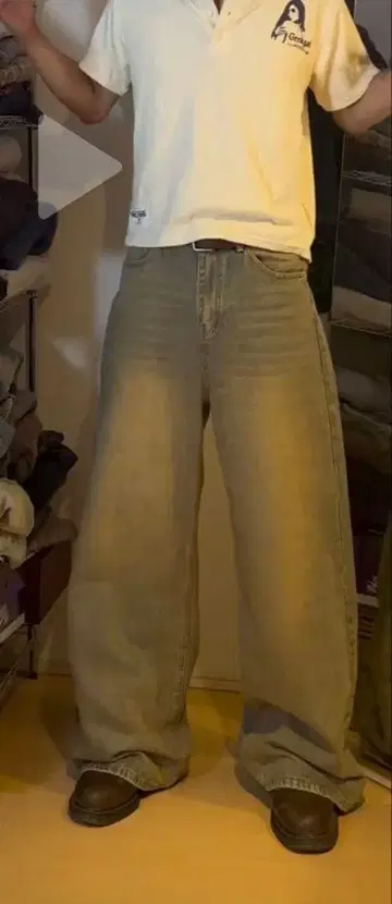 asapmode 와이드 레그 데님 S 사이즈